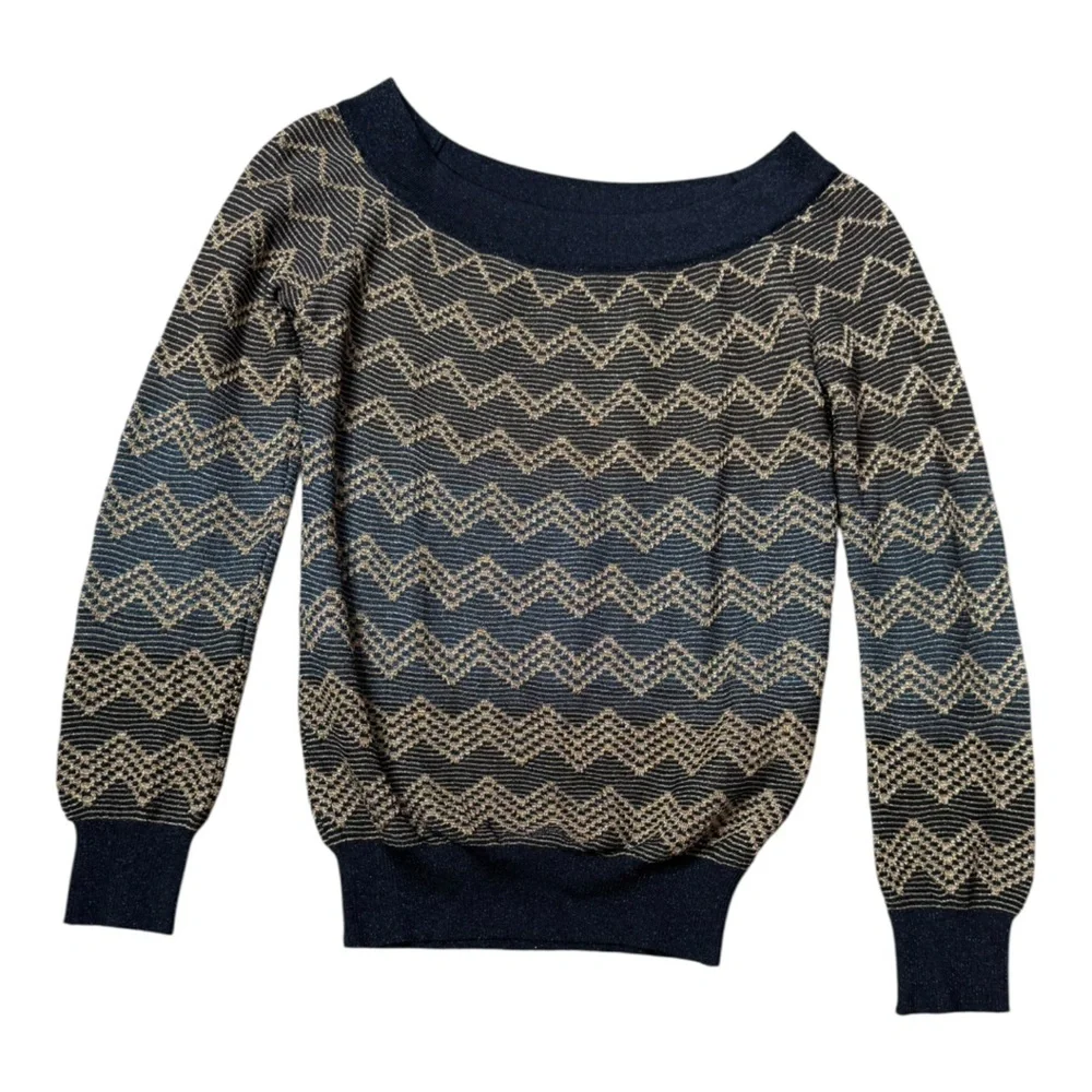 Missoni Metallic Zig Zag Sweater size 40 (4)